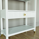 Стеллаж Elsa Dreams White со стеклянными полками и ящиком варинант исполнения - 2 | Loft Concept в Брянске