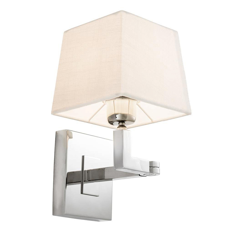 Бра Eichholtz Wall Lamp Cambell Nickel Никель Бежевый Бра Eichholtz Wall Lamp Cambell Nickel Никель Бежевый в Брянске | Loft Concept