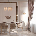 Бра с металлическим основанием золотого цвета и хрустальными подвесками Textured Glass варинант исполнения - 8 | Loft Concept в Брянске