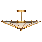 Потолочный светильник в форме конуса с каркасом золотого цвета и тканевым абажуром Inspiration in Light варинант исполнения - 3 | Loft Concept в Брянске