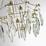 Люстра подвесная из металла с хрустальными подвесками прозрачного цвета Quasar 41 варинант исполнения - 3 | Loft Concept в Брянске