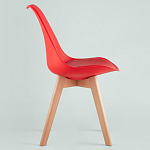 Стул с основой из пластика и мягким сиденьем Arvika Red варинант исполнения - 3 | Loft Concept в Брянске