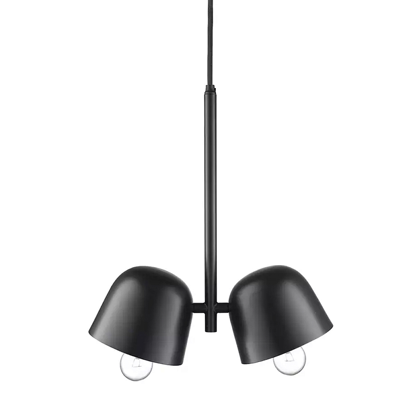 Подвесной светильник черный с 2-мя плафонами Pendant lamp Black Черный Подвесной светильник черный с 2-мя плафонами Pendant lamp Black Черный в Брянске | Loft Concept