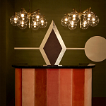 Обои ручная роспись Chez Nina by India Mahdavi Standard colourway on Perfect Green slub silk варинант исполнения - 3 | Loft Concept в Брянске