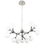 Люстра с плафонами из стеклянных шаров Pearls Suspension Chrome Chandelier варинант исполнения - 2 | Loft Concept в Брянске