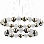 Светодиодная двухъярусная кольцевая люстра Crystal Globule Chandelier Gold варинант исполнения - 1 | Loft Concept в Брянске