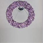 Люстра кргулая из фиолетового хрустального камня Purple Diamond варинант исполнения - 1 | Loft Concept в Брянске