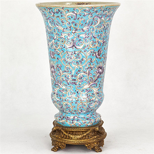 Фарфоровая ваза Blue and Violet Abstraction