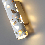 Бра с цилиндрическим белым бетонным плафоном Terrazzo Light варинант исполнения - 4 | Loft Concept в Брянске