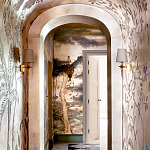 Обои ручная роспись Bamboo River Blossom Original colourway on Deep Rich Gold gilded paper with pearlescent antiquing варинант исполнения - 2 | Loft Concept в Брянске