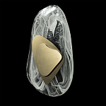 Бра овальное из стекла с золотым элементом Flow Texture  варинант исполнения - 6 | Loft Concept в Брянске