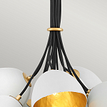 Люстра с 15-ю белыми  плафонами с золотой внутренней поверхностью Hinkley варинант исполнения - 9 | Loft Concept в Брянске