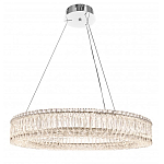 Люстра подвесная круглая из прозрачного хрусталя с корпусом из металла цвета хром Selfsufficient варинант исполнения - 4 | Loft Concept в Брянске