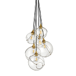 Подвесной светильник с шестью прозрачными стеклянными шарообразными плафонами Hinkley варинант исполнения - 1 | Loft Concept в Брянске