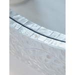 Зеркало круглое инкрустированное раковинами устриц Bone Inlay Dome Mirror White варинант исполнения - 5 | Loft Concept в Брянске