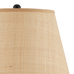 Настольная лампа темно-коричневая с тканевым абажуром в форме конуса Сhieftain варинант исполнения - 2 | Loft Concept в Брянске