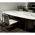 Стол обеденный мраморный с колоннами Marble Column Table варинант исполнения - 4 | Loft Concept в Брянске