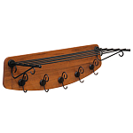 Вешалка настенная с металлической полкой и 5-ю черными крючками Noble Branches варинант исполнения - 1 | Loft Concept в Брянске