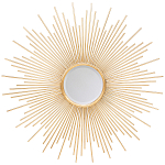Зеркало-солнце круглое в раме из металла с золотыми с лучами Rays of Peace варинант исполнения - 1 | Loft Concept в Брянске