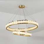 Люстра с 2-мя кольцами из натурального камня с регулируемыми плафонами Durability of Stone варинант исполнения - 3 | Loft Concept в Брянске