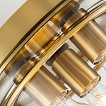 Потолочный светильник для ванных комнат с круглым стеклянным плафоном и тремя лампами Quoizel варинант исполнения - 4 | Loft Concept в Брянске