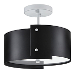 Потолочный светильник круглый светодиодный Semicircular White Panels чёрный варинант исполнения - 3 | Loft Concept в Брянске