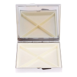 Таблетница карманная квадратная с 4-мя отделениями с зеркалом и накладкой из натурального камня Содалит Silver Stone Pillboxes варинант исполнения - 3 | Loft Concept в Брянске