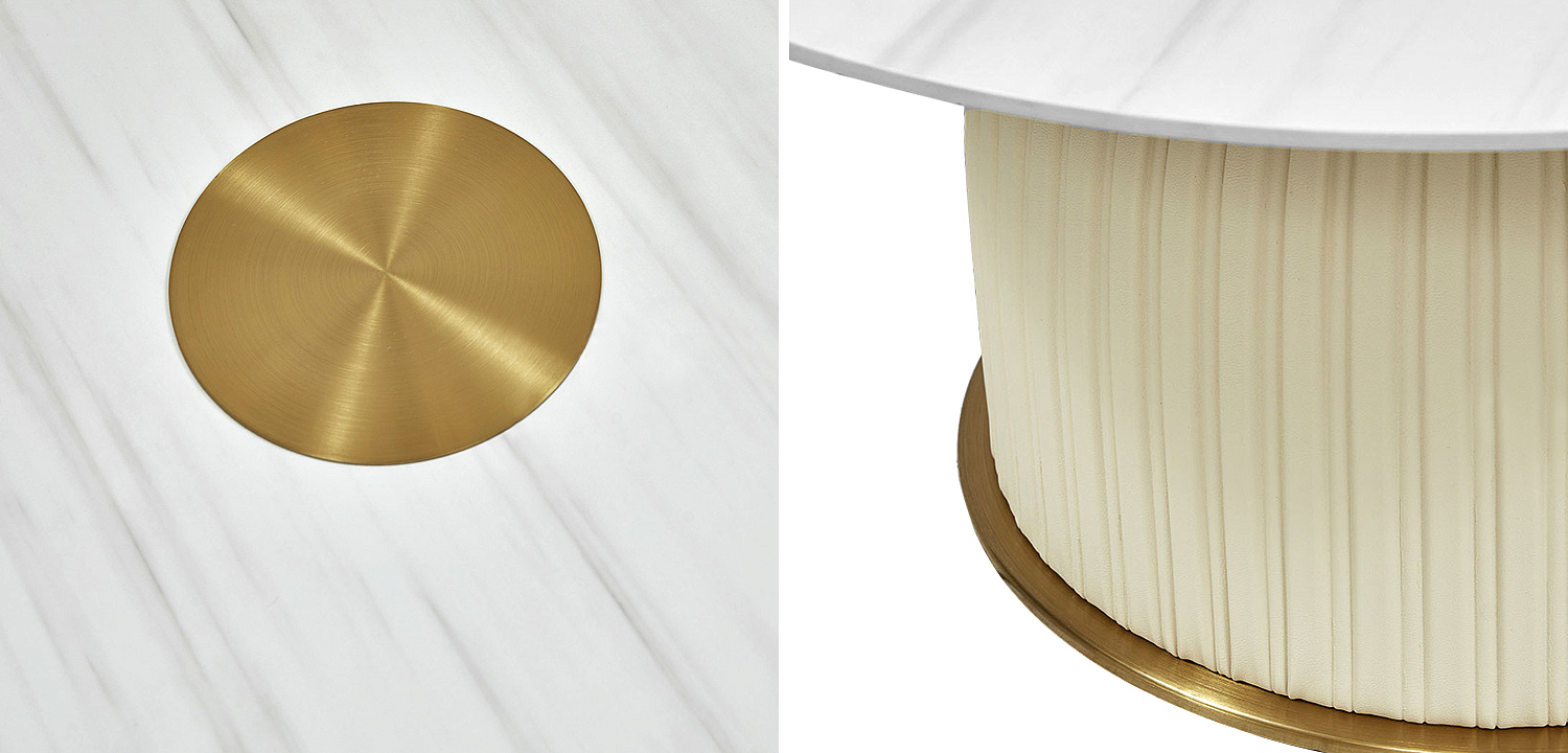 Кофейный стол Orlaith White Gold Round Table Кофейный стол Orlaith White Gold Round Table - Loft-Concept в Брянске