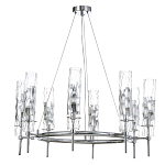 Люстра подвесная круглая с 8-ю цилиндрическими плафонами из стекла LIAISON варинант исполнения - 1 | Loft Concept в Брянске