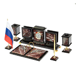 Настольный письменный набор из креноида и змеевика на бронзовых ножках Marble Accessory варинант исполнения - 2 | Loft Concept в Брянске