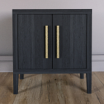 Тумбочка Primo с дверцами шпон Черный дуб варинант исполнения - 2 | Loft Concept в Брянске