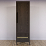 Узкий Шкаф Primo с 2 выдвижными ящиками Темный орех варинант исполнения - 2 | Loft Concept в Брянске