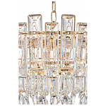 Круглая люстра с хрустальными подвесками на золотистом каркасе Gorgeous Crystal Light варинант исполнения - 5 | Loft Concept в Брянске