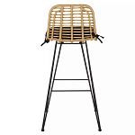 Стул барный с ротанговым плетением Half Bar Chair with Wicker без подлокотников варинант исполнения - 3 | Loft Concept в Брянске