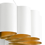 Люстра круглая фактурная в сочетании белого и золотого цвета Wide Stripes of Ribbon варинант исполнения - 1 | Loft Concept в Брянске