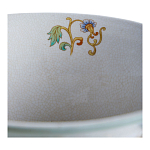 Ваза высокая из фарфора на бронзовом основании Turquoise Blooming Garden варинант исполнения - 3 | Loft Concept в Брянске