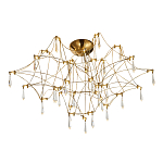 Потолочный светильник с тонкой металлической конструкцией цвета золото Quasar варинант исполнения - 1 | Loft Concept в Брянске