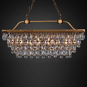 Люстра Clarissa Glass Drop Quadro