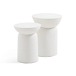 Приставной столик белого цвета Tori варинант исполнения - 4 | Loft Concept в Брянске