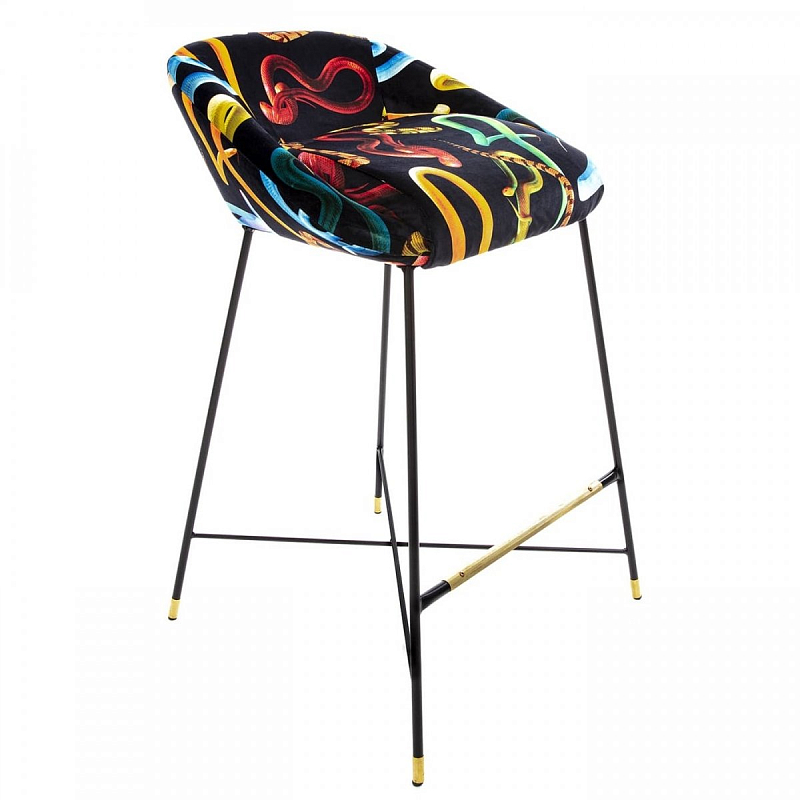 Барный стул Seletti High Stool Snakes Черный Мульти Барный стул Seletti High Stool Snakes Черный Мульти в Брянске | Loft Concept