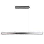 Люстра линейная металлическая черного цвета с прозрачным декором по краям Radiant Rail варинант исполнения - 2 | Loft Concept в Брянске