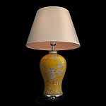 Настольная лампа желтая с изображением белых птиц Flight Among Acacia варинант исполнения - 4 | Loft Concept в Брянске