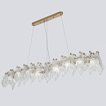 Линейная люстра с декором из текстурированного стекла Textured Glass Linear Chandelier 8 варинант исполнения - 2 | Loft Concept в Брянске