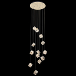 Люстра каскадная с мозаичным хрустальным оформлением Sparks of Crystal варинант исполнения - 3 | Loft Concept в Брянске