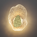 Бра с рельефным волнообразным стеклянным плафоном и вставкой из мрамора Liquid Stone варинант исполнения - 4 | Loft Concept в Брянске