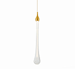 Подвесной светильник с плафоном в форме капли на золотистом каркасе Raindrop варинант исполнения - 2 | Loft Concept в Брянске