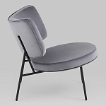 Мини-кресло District Lounge велюр серый варинант исполнения - 2 | Loft Concept в Брянске