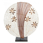 Настольная лампа из перламутра и дерева на подставке Indonesian Shell Flower варинант исполнения - 3 | Loft Concept в Брянске