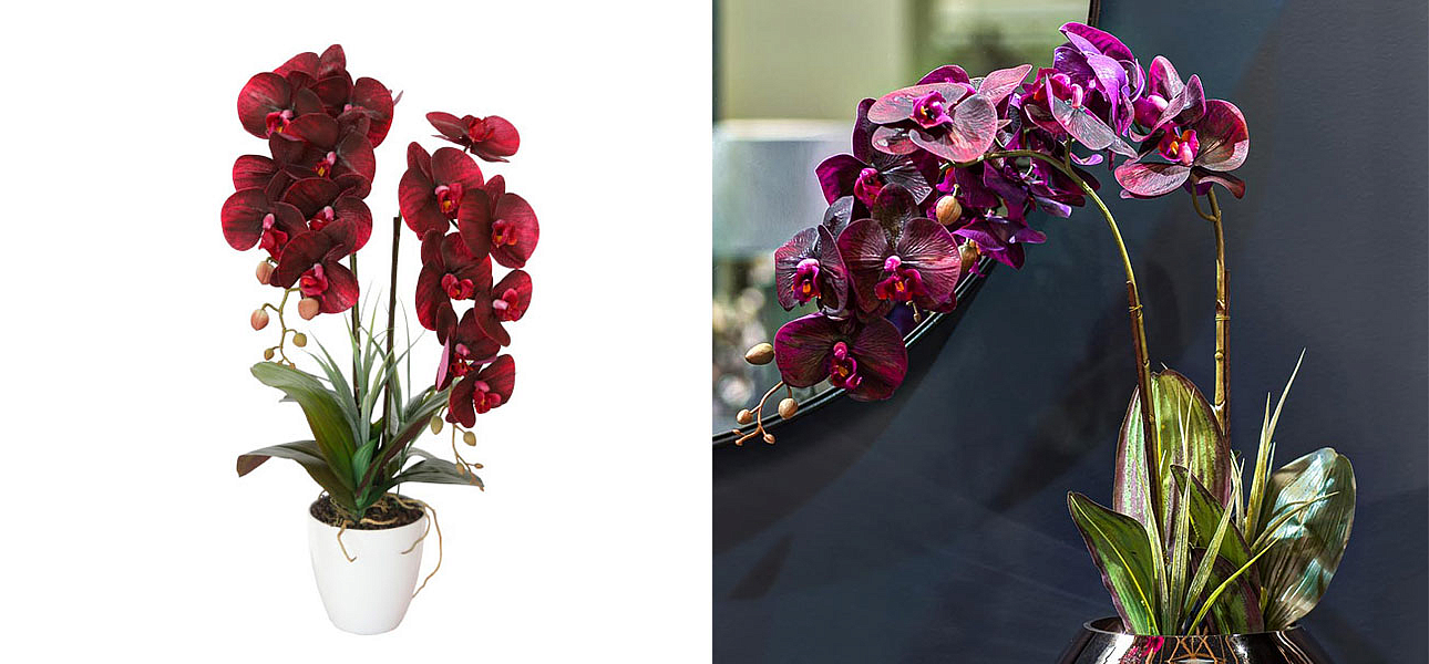 Искусственная орхидея Мультифлора burgundy Искусственная орхидея Мультифлора burgundy - Loft-Concept в Брянске
