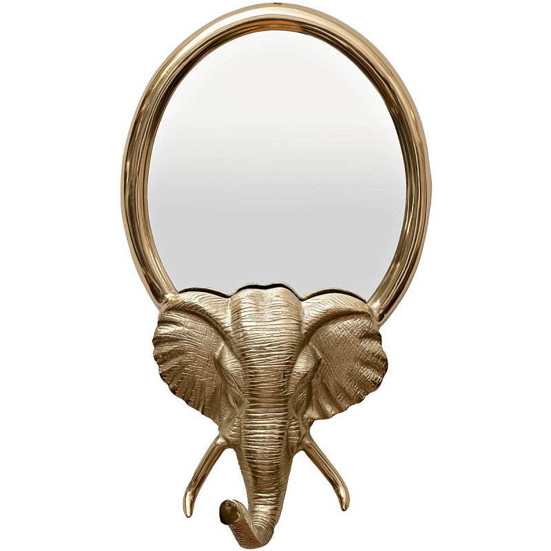 Зеркало с декором слона Gold Elephant Золотой Зеркало Зеркало с декором слона Gold Elephant Золотой Зеркало в Брянске | Loft Concept